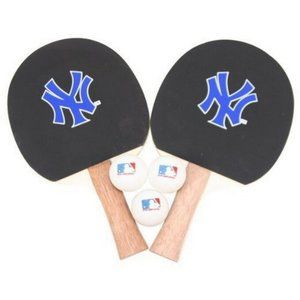 NEW YORK YANKEES TABLE TENNIS SET WITH 2 RACKETS